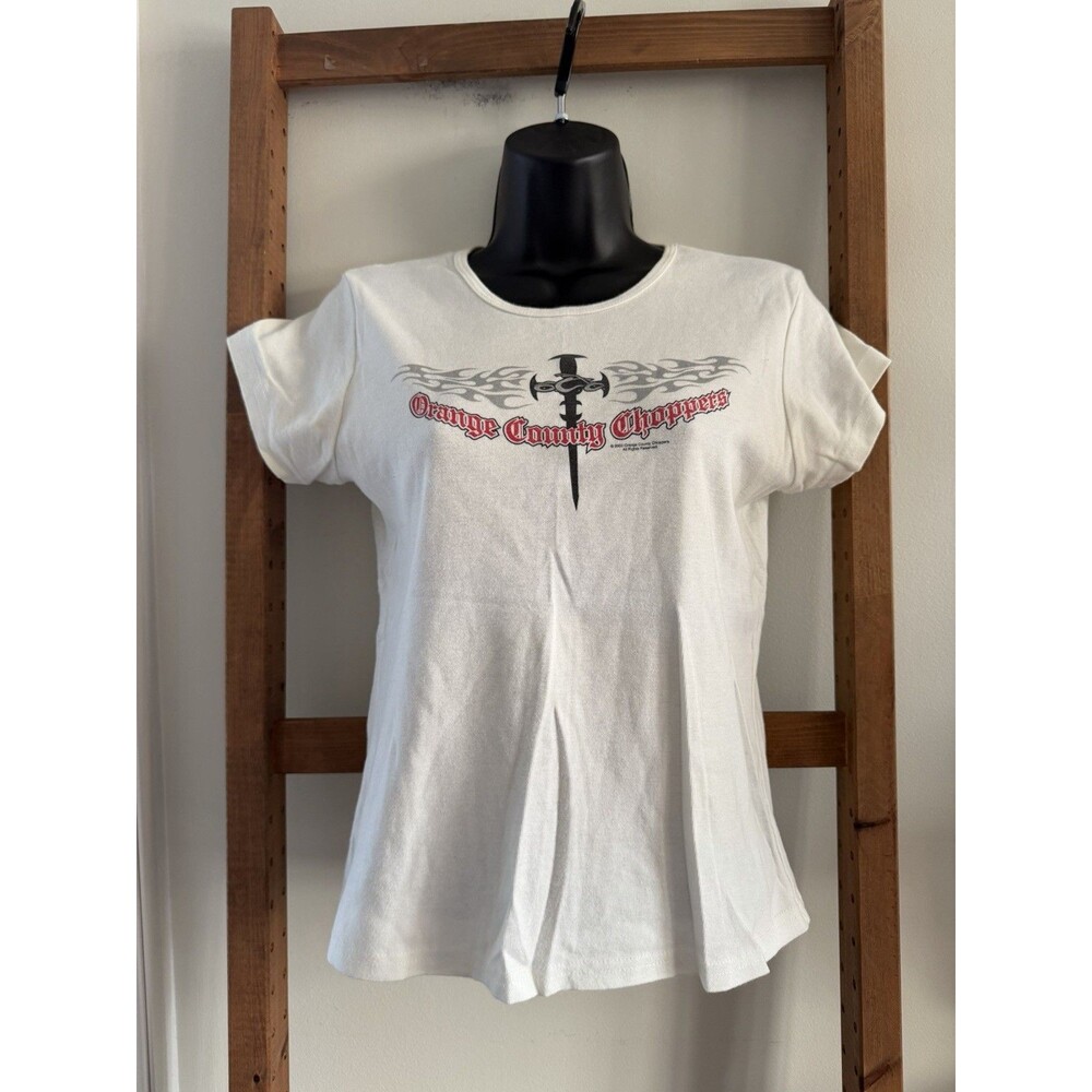 Vintage 2003 Orange County Choppers OCC Womens T Shirt Y2K Biker Motorcycle L